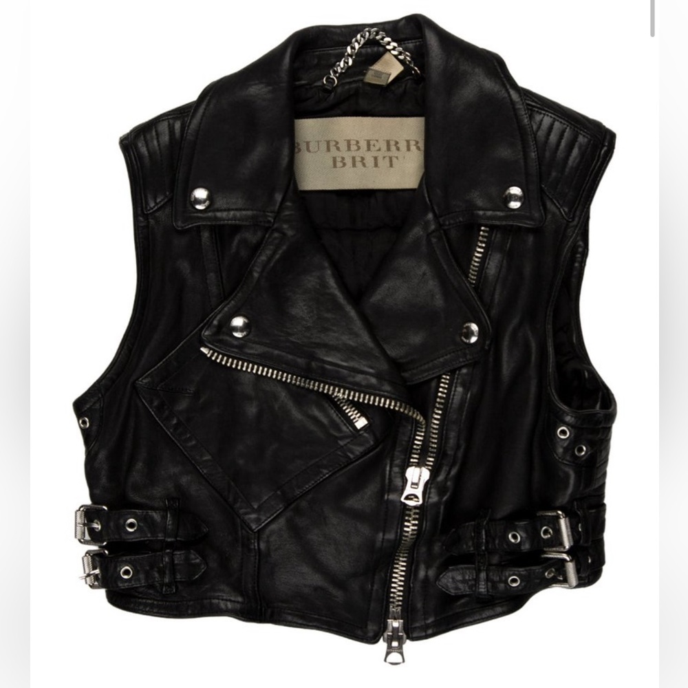Burberry Brit Black Leather Vest